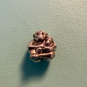Pandora Silver Monkey Mom and Baby Charm